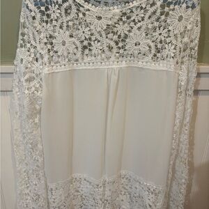 Elegant Lace Women's Top - White